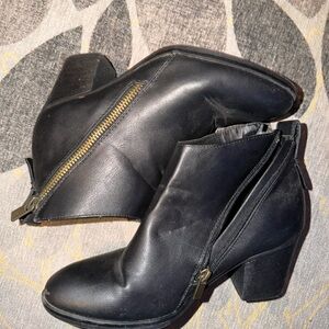 Black Ankle Boots with Zipper